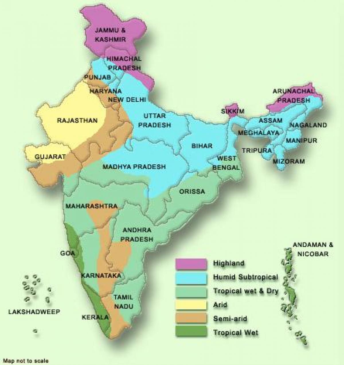počasí Indie mapě