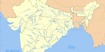 Mapa Indické řeky