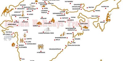 Cestovní mapa Indie