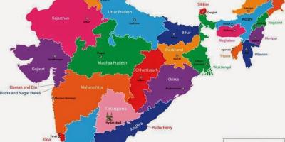 Mapa se státy, Indie