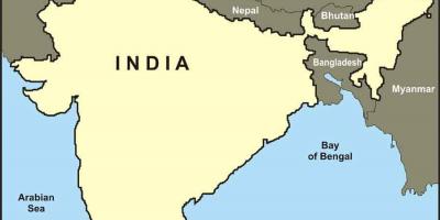 Indie mapa s hranicemi