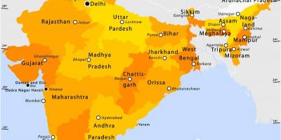 Indie mapa státy