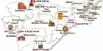 Turistická mapa Indie