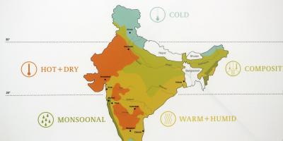 Mapa počasí Indie
