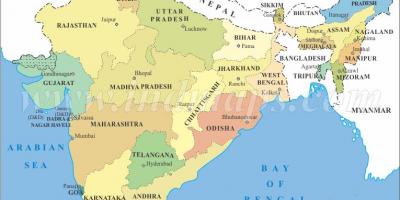 Mapa Indie politické