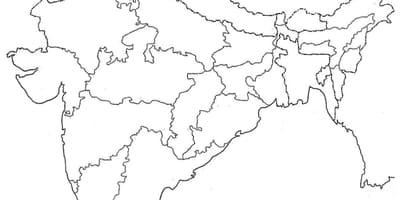 Politická mapa Indie prázdné