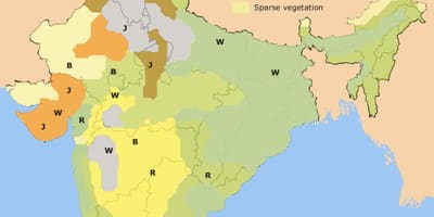 Mapa zemědělství Indie